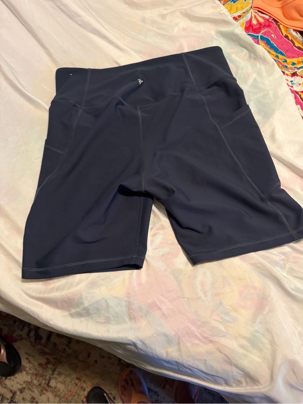 Old Navy Navy High-Rise Bike Shorts with Side Pockets - Picture 3 of 3